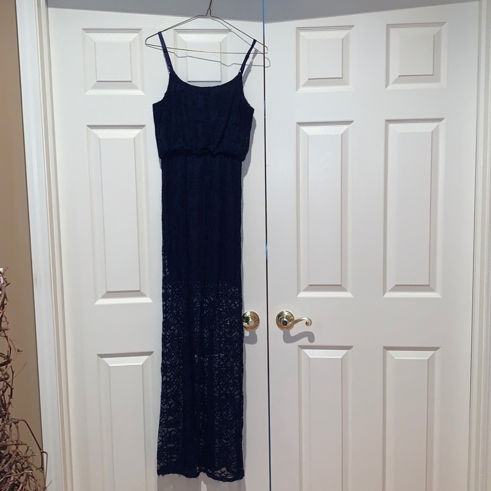 Navy blue maxi dress